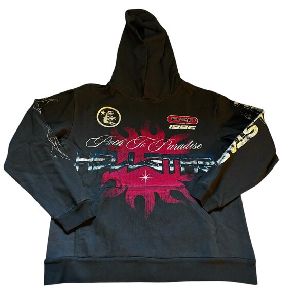 hellstar hoodie black racer Mサイズ Black Hellstar Studios Racer Vintage Hoodie